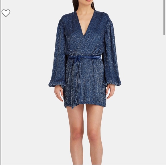 Retrofete Dress Blue Retrofete Gabrielle Robe Blue Rainbow Color, Size  Medium